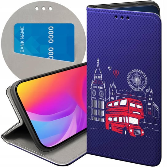 ETUI Z KLAPKĄ DO SAMSUNG GALAXY M13 WZORY TRAVEL PODRÓŻ PRZYGODA FUTERAŁ Samsung