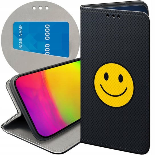 ETUI Z KLAPKĄ DO SAMSUNG GALAXY M13 WZORY UŚMIECH SMILE EMOJI FUTERAŁ CASE Samsung Electronics