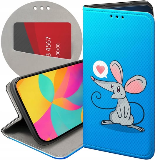 ETUI Z KLAPKĄ DO SAMSUNG GALAXY M21 WZORY MYSZKA MOUSE MINI FUTERAŁ CASE Samsung