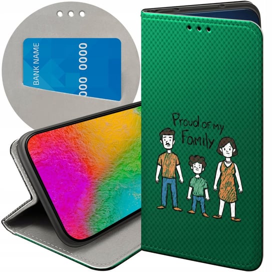 ETUI Z KLAPKĄ DO SAMSUNG GALAXY M21 WZORY RODZINA FAMILIA DOM FUTERAŁ CASE Samsung Electronics