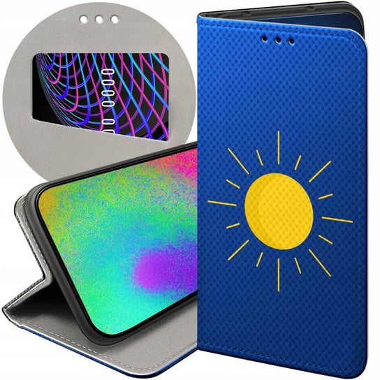 ETUI Z KLAPKĄ DO SAMSUNG GALAXY M21 WZORY SŁOŃCE PLANETY SUN FUTERAŁ CASE Samsung Electronics