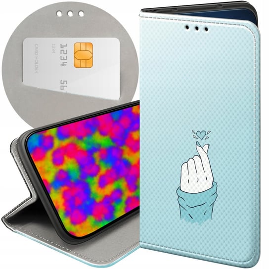 ETUI Z KLAPKĄ DO SAMSUNG GALAXY M33 5G WZORY NIEBIESKIE BLUE BLAU FUTERAŁ Samsung Electronics