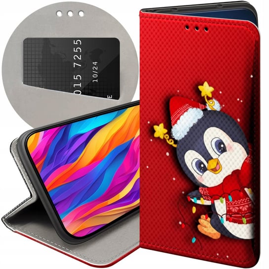 Etui Z Klapką Do Samsung Galaxy M33 5G Wzory Święta Christmas Mikołaj Case Samsung Electronics