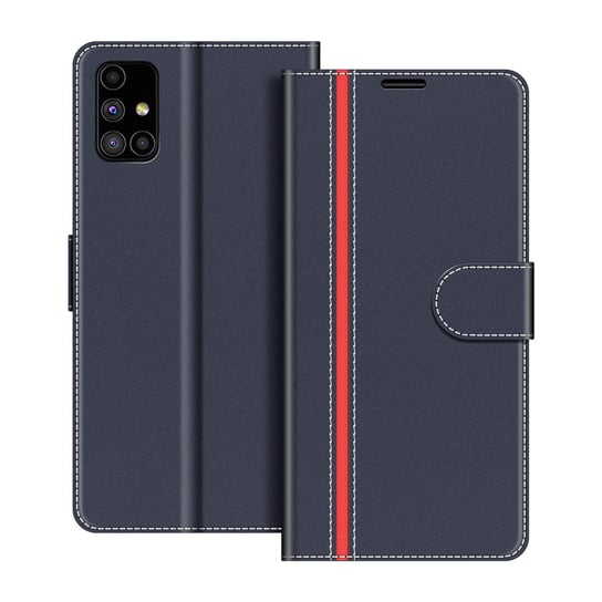 Etui z klapką do Samsung Galaxy M51 Czarny z paskiem Samsung