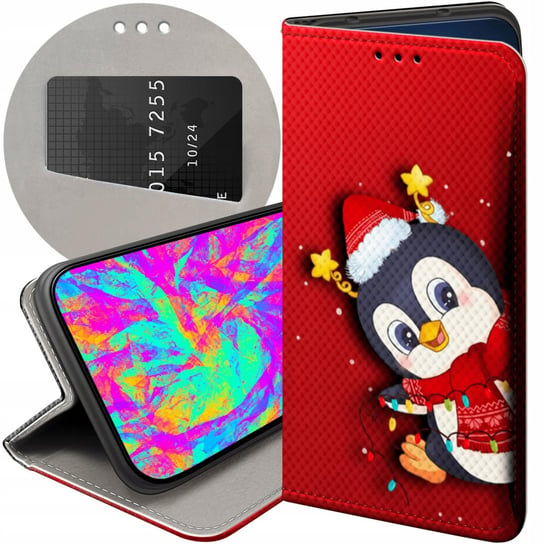 Etui Z Klapką Do Samsung Galaxy M51 Wzory Święta Christmas Mikołaj Futerał Samsung Electronics