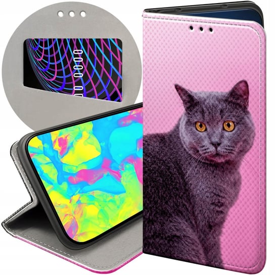 ETUI Z KLAPKĄ DO SAMSUNG GALAXY M52 5G WZORY KOTY KOTKI KOCIAKI FUTERAŁ Samsung Electronics