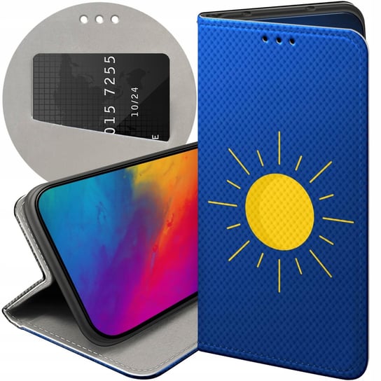 ETUI Z KLAPKĄ DO SAMSUNG GALAXY M52 5G WZORY SŁOŃCE PLANETY SUN FUTERAŁ Samsung