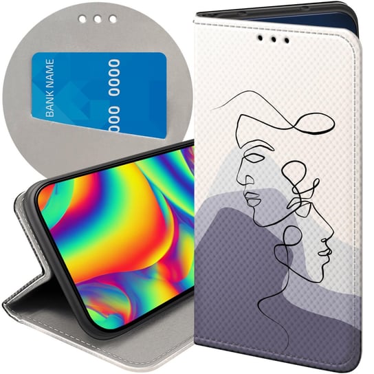 ETUI Z KLAPKĄ DO SAMSUNG GALAXY S10 WZORY CONTINUOUS LINE-ART KRESKA LINIE Samsung Electronics