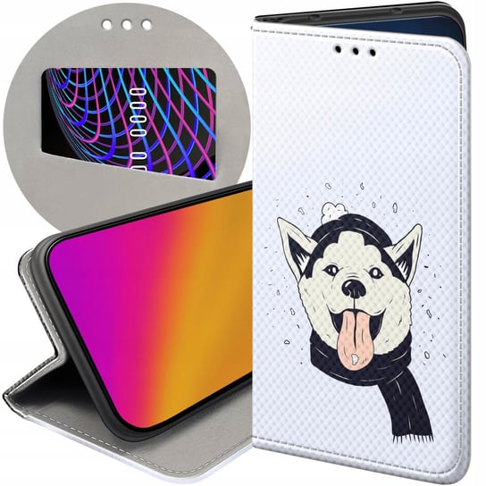 ETUI Z KLAPKĄ DO SAMSUNG GALAXY S10 WZORY HUSKY PSY PIESKI FUTERAŁ CASE Samsung Electronics