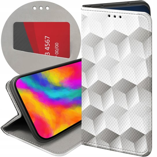 ETUI Z KLAPKĄ DO SAMSUNG GALAXY S21 FE WZORY 3D GEOMETRYCZNE ILUZJA CASE Samsung Electronics