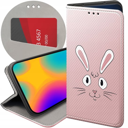 Etui Z Klapką Do Samsung Galaxy S21 Fe Wzory Królik Zając Bunny Futerał Samsung