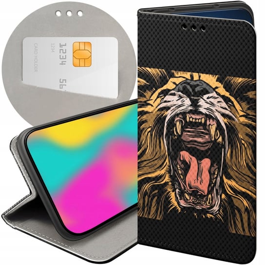 ETUI Z KLAPKĄ DO SAMSUNG GALAXY S21 ULTRA WZORY LEW LWY LWICA FUTERAŁ CASE Samsung Electronics