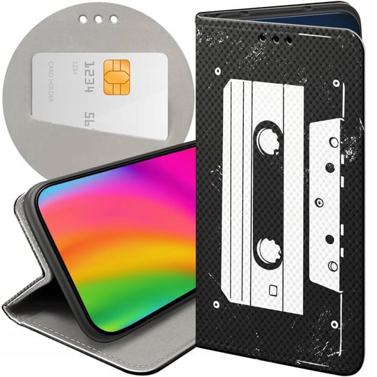 ETUI Z KLAPKĄ DO SAMSUNG GALAXY S21 ULTRA WZORY RETRO OLD SCHOOL MUZYKA GRY Samsung