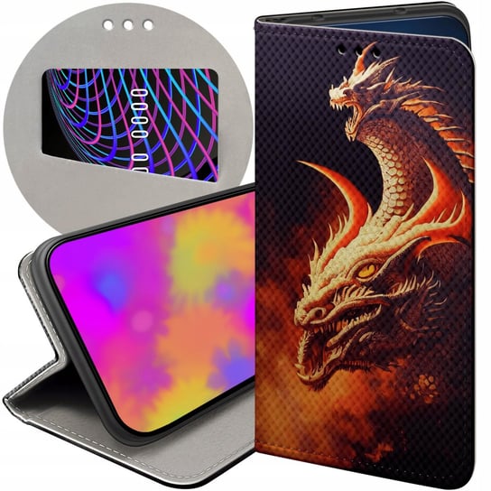 ETUI Z KLAPKĄ DO SAMSUNG GALAXY S21 ULTRA WZORY SMOKI DRAGON TANIEC SMOKÓW Samsung Electronics