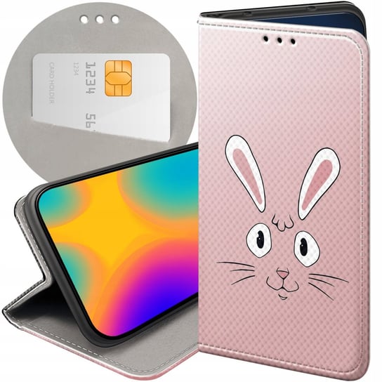Etui Z Klapką Do Samsung Galaxy S21 Wzory Królik Zając Bunny Futerał Case Samsung