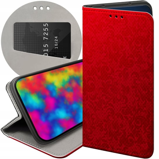 Etui Z Klapką Do Samsung Galaxy S22 Wzory Czerwone Serca Róże Futerał Case Samsung
