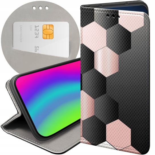 Etui Z Klapką Do Samsung Galaxy S22 Wzory Geometryczne Symetria Futerał Samsung Electronics