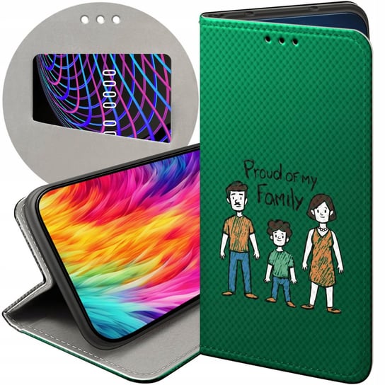 Etui Z Klapką Do Samsung Galaxy S22 Wzory Rodzina Familia Dom Futerał Case Samsung Electronics