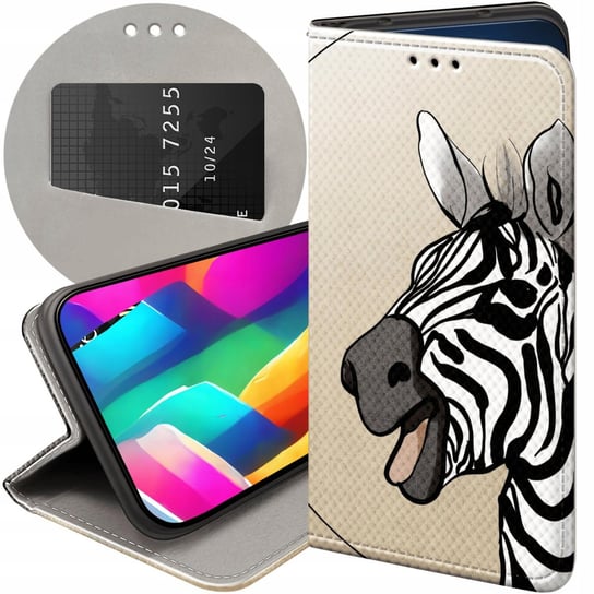 ETUI Z KLAPKĄ DO SAMSUNG GALAXY S22 WZORY ZEBRA ZEBERKA PASKI FUTERAŁ CASE Samsung Electronics