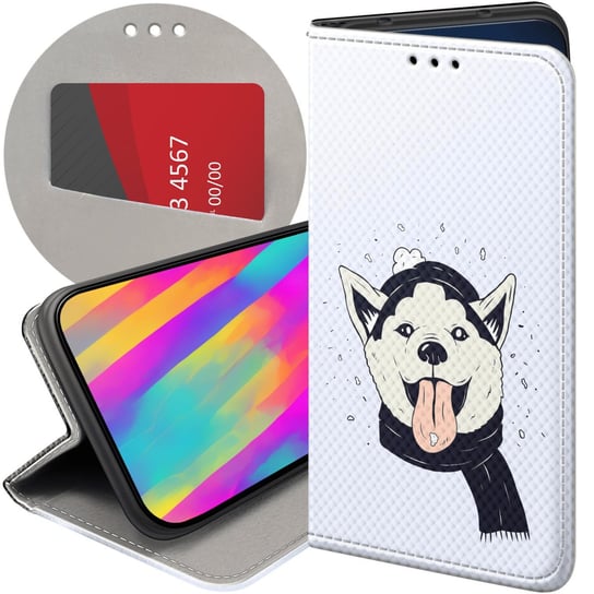 ETUI Z KLAPKĄ DO SAMSUNG GALAXY S23 FE WZORY HUSKY PSY PIESKI FUTERAŁ CASE Samsung Electronics