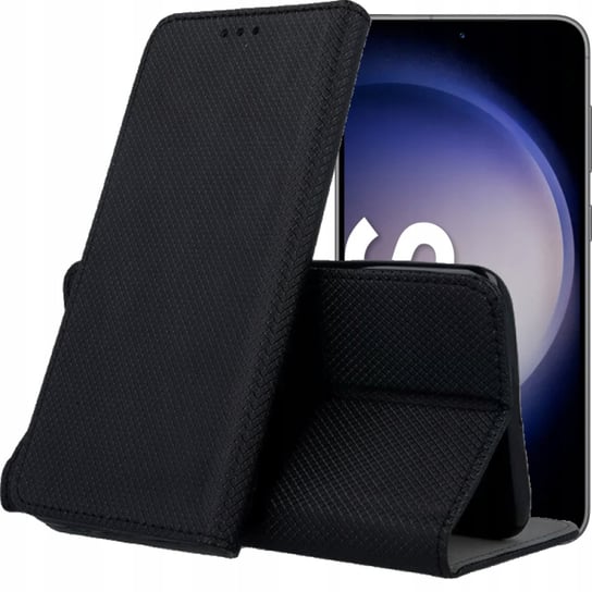 Etui Z Klapką Do Samsung Galaxy S23 Plus Czarne Zamykane Magnetyczne Kabura Samsung