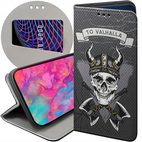 ETUI Z KLAPKĄ DO SAMSUNG GALAXY S23 ULTRA WZORY WIKINGOWIE VIKING RUNY ODYN Samsung Electronics