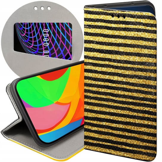 ETUI Z KLAPKĄ DO SAMSUNG GALAXY S24 PLUS WZORY ZŁOTO GOLD RICH FUTERAŁ CASE Samsung Electronics