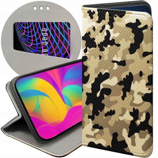 ETUI Z KLAPKĄ DO SAMSUNG GALAXY S24 ULTRA WZORY MORO WOJSKOWE MILITARNE Samsung Electronics