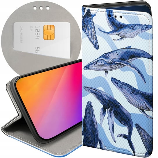 ETUI Z KLAPKĄ DO SAMSUNG GALAXY S24 ULTRA WZORY MORZE FALE WODA AQUA CASE Samsung Electronics