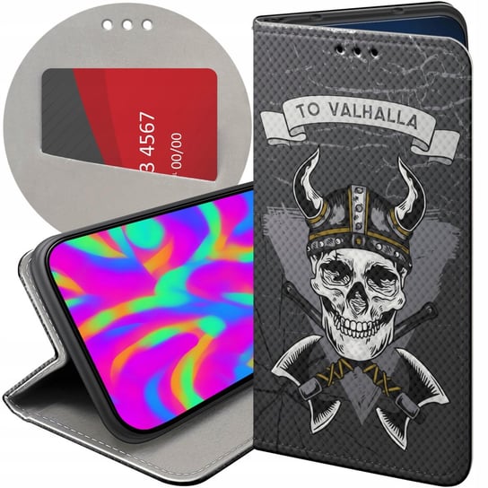 ETUI Z KLAPKĄ DO SAMSUNG GALAXY S24 ULTRA WZORY WIKINGOWIE VIKING RUNY ODYN Samsung Electronics