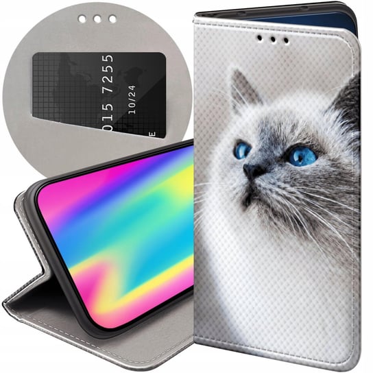 ETUI Z KLAPKĄ DO SAMSUNG GALAXY S24 WZORY ANIMALS ZDJĘCIA ZWIERZĘTA FUTERAŁ Samsung