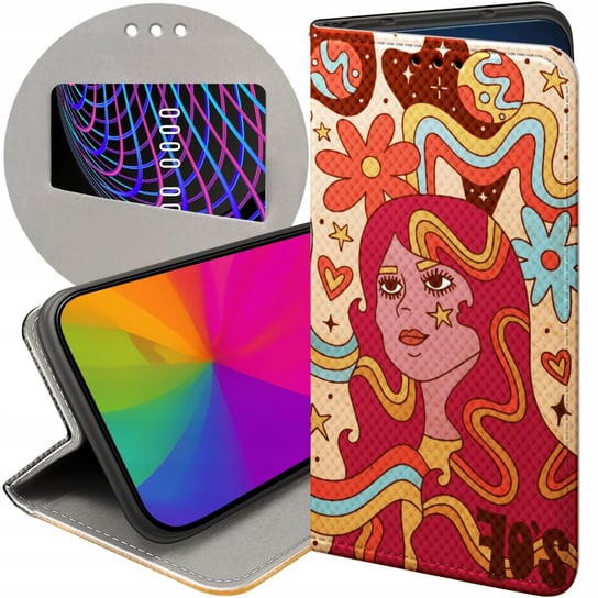 ETUI Z KLAPKĄ DO SAMSUNG GALAXY S24 WZORY HIPPIE PEACE HIPPISI FUTERAŁ CASE Samsung Electronics