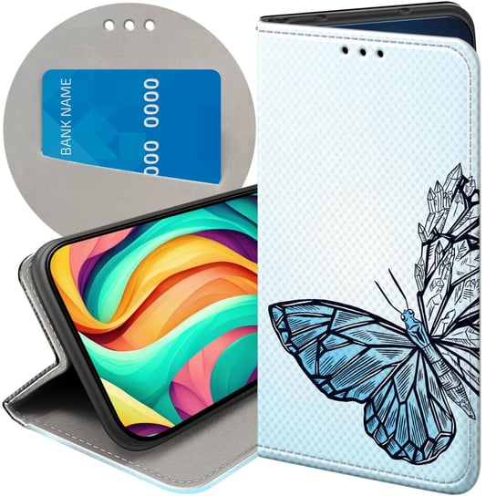 Etui Z KlapkĄ Do Samsung Galaxy S24 Wzory Motyle Butterfly Barwne