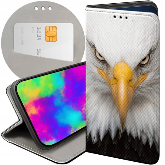 ETUI Z KLAPKĄ DO SAMSUNG GALAXY S24 WZORY ORZEŁ SOKÓŁ EAGLE FUTERAŁ CASE Samsung