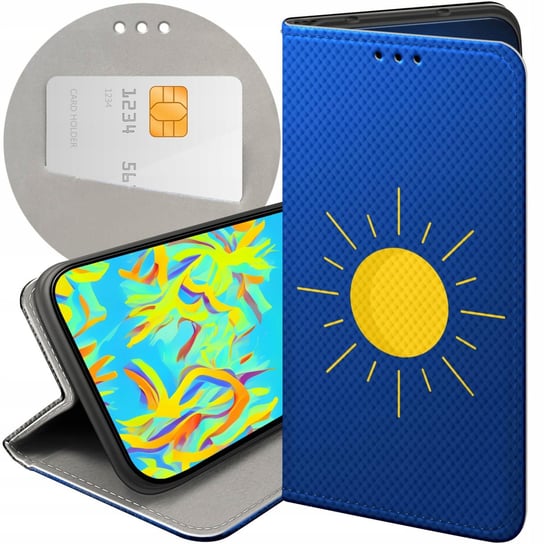 ETUI Z KLAPKĄ DO SAMSUNG GALAXY S24 WZORY SŁOŃCE PLANETY SUN FUTERAŁ CASE Samsung Electronics