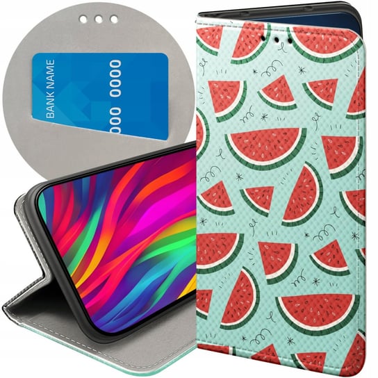 ETUI Z KLAPKĄ DO SAMSUNG GALAXY S7 WZORY OWOCE ARBUZ ANANAS CYTRYNY FUTERAŁ Samsung Electronics