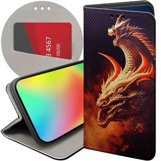 ETUI Z KLAPKĄ DO SAMSUNG GALAXY S8 PLUS WZORY SMOKI DRAGON TANIEC SMOKÓW Samsung Electronics