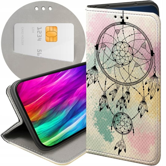 ETUI Z KLAPKĄ DO SAMSUNG GALAXY S8 WZORY BOHO ŁAPACZ SNÓW PIÓRA FUTERAŁ Samsung Electronics