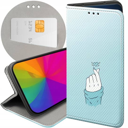 ETUI Z KLAPKĄ DO SAMSUNG GALAXY S8 WZORY NIEBIESKIE BLUE BLAU FUTERAŁ CASE Samsung Electronics