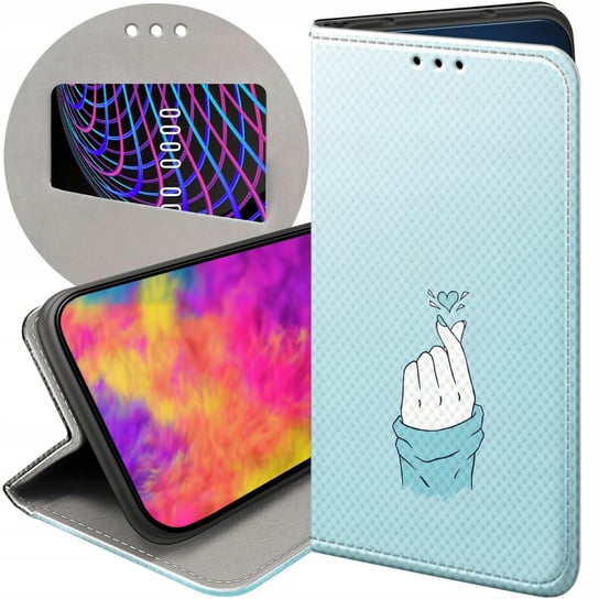 ETUI Z KLAPKĄ DO SAMSUNG GALAXY S9 PLUS WZORY NIEBIESKIE BLUE BLAU FUTERAŁ Samsung Electronics