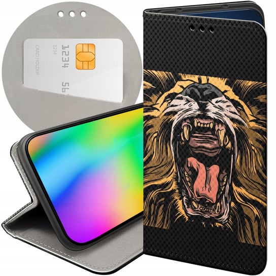 ETUI Z KLAPKĄ DO SAMSUNG GALAXY XCOVER 5 WZORY LEW LWY LWICA FUTERAŁ CASE Samsung Electronics