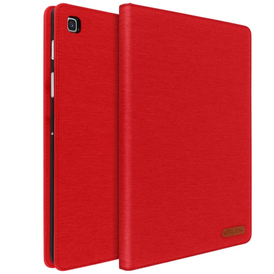 Etui z Klapką do Samsunga Galaxy Tab S5e z Funkcją Podstawki i Portfelem - Czerwone Avizar