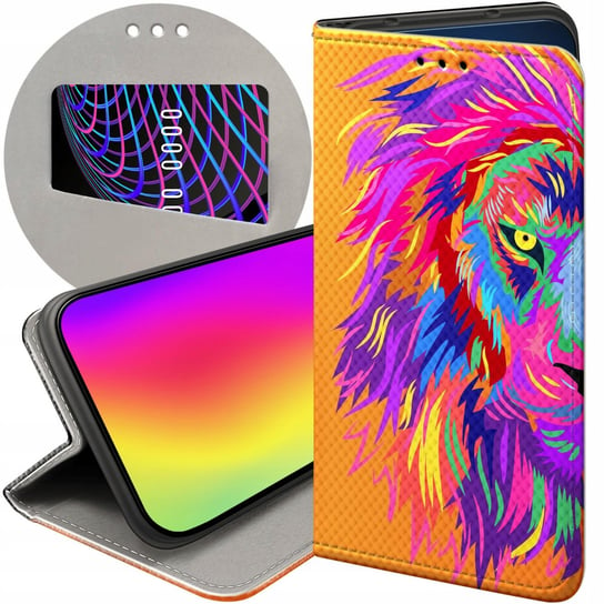 ETUI Z KLAPKĄ DO SONY XPERIA 1 III WZORY NEONOWE NEON JASKRAWE FUTERAŁ CASE Sony