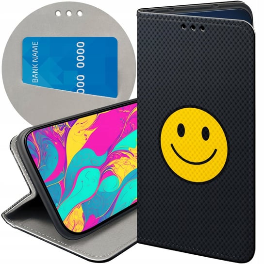 ETUI Z KLAPKĄ DO SONY XPERIA 1 III WZORY UŚMIECH SMILE EMOJI FUTERAŁ CASE Sony