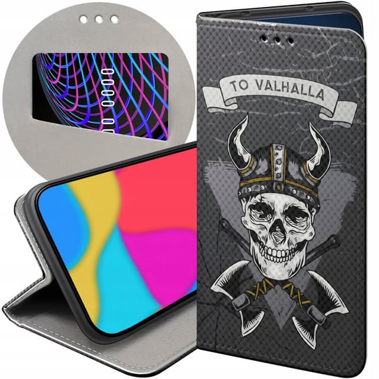 ETUI Z KLAPKĄ DO SONY XPERIA 1 III WZORY WIKINGOWIE VIKING RUNY ODYN CASE Sony