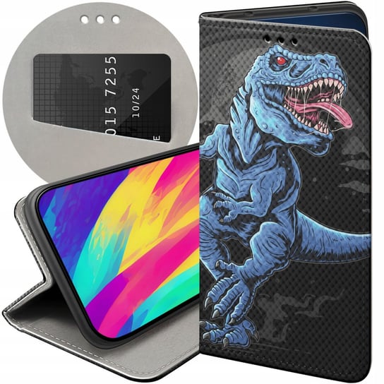 Etui Z Klapką Do Sony Xperia L1 Wzory Dinozaury Reptilia Prehistoryczne Sony