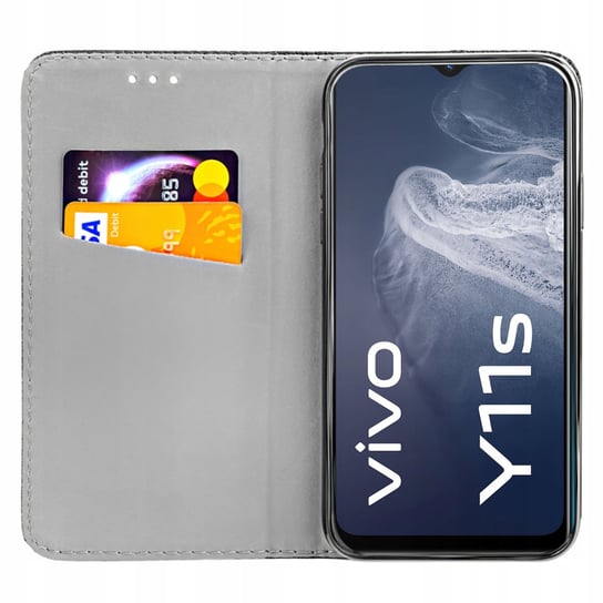 Etui Z Klapką Do Vivo Y11S Czarne Zamykane Magnetyczne Kabura Futerał Flip Vivo