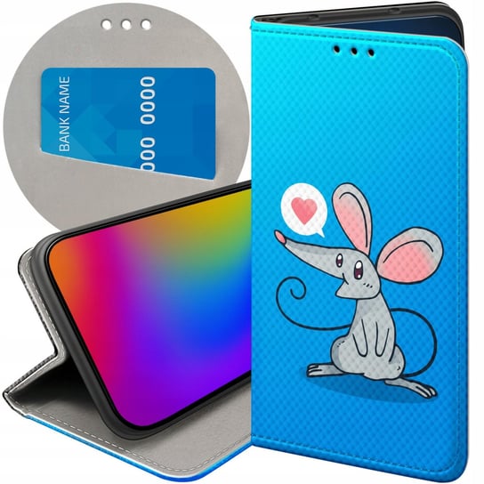 ETUI Z KLAPKĄ DO VIVO Y70 WZORY MYSZKA MOUSE MINI FUTERAŁ POKROWIEC CASE Vivo