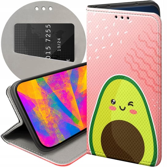 ETUI Z KLAPKĄ DO VIVO Y76 5G WZORY AWOKADO AVOCADO OWOC FUTERAŁ POKROWIEC Vivo