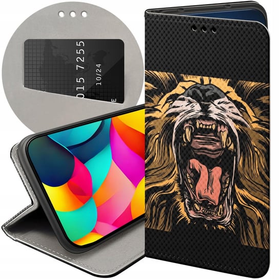 ETUI Z KLAPKĄ DO XIAOMI 11T 5G / 11T PRO 5G WZORY LEW LWY LWICA FUTERAŁ Xiaomi